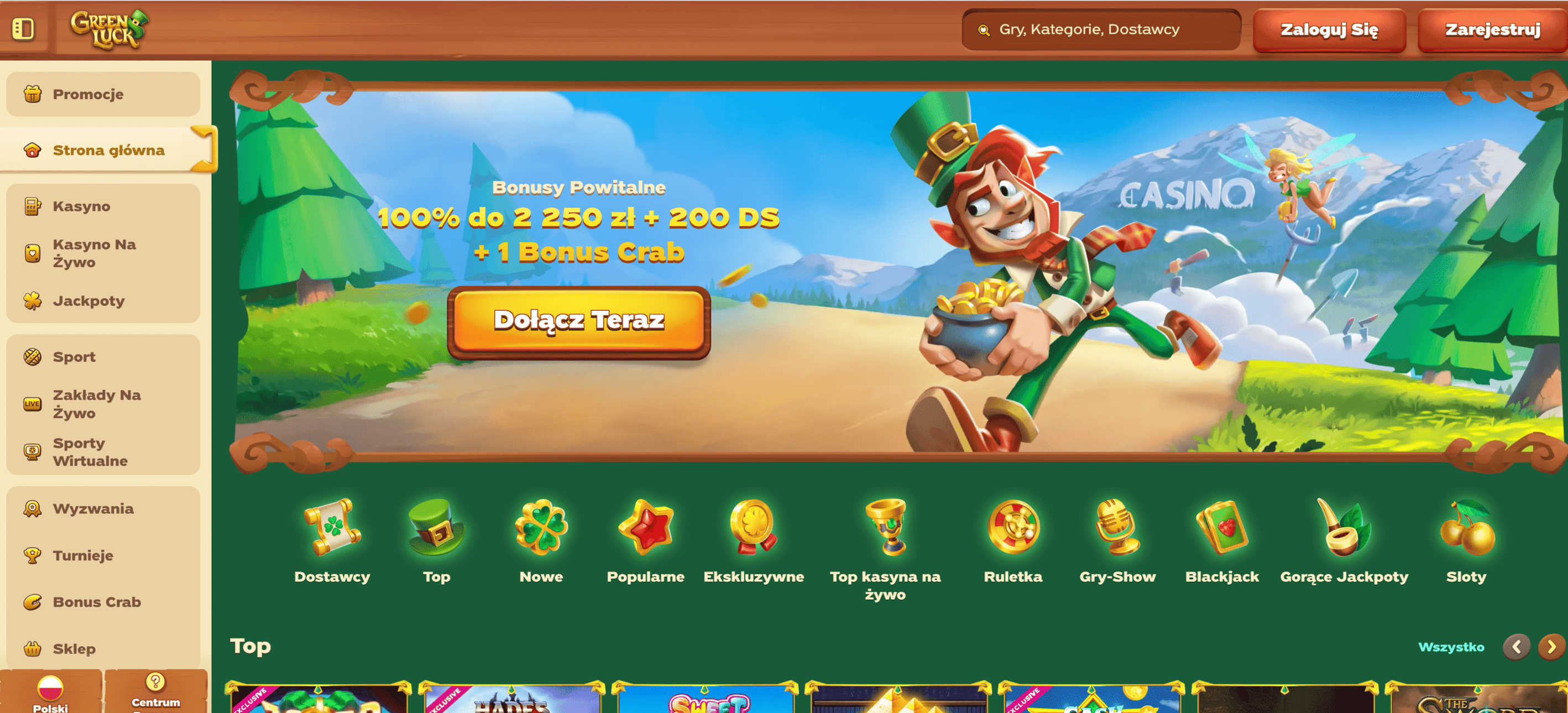 Greenluck-interfejs-kasyna